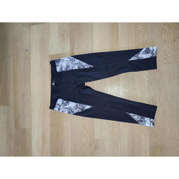 90 Degree by Reflex Women's Black and Gray Activewear Leggings Size L - Picture 2 of 5